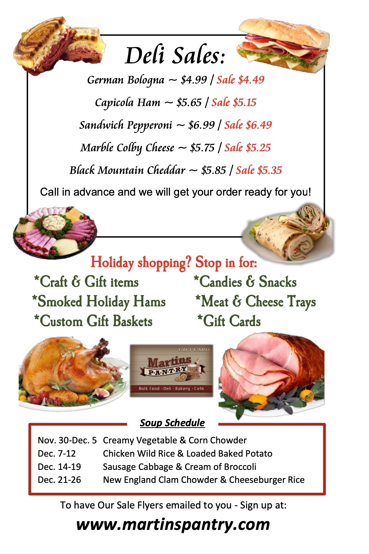 Specials Martin's Pantry